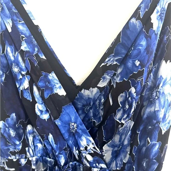 blue empire waist maxi dress Empire Waist Maxi Chiffon Evening Dress for Women